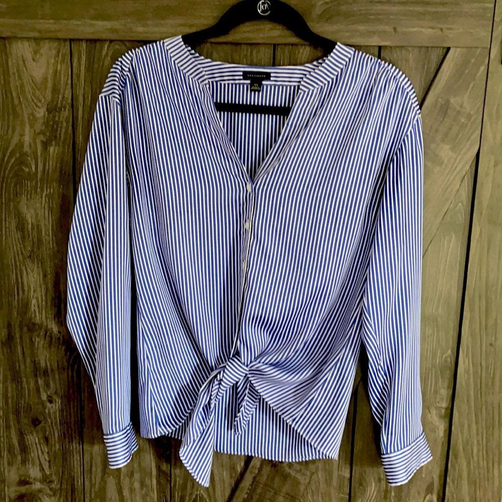 Ann Taylor pinstripes blouse